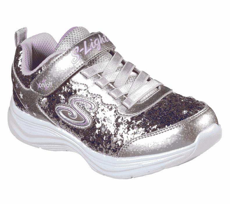 Skechers Flickor Guld/Rosa Sneakers - S Lights: Glimmer Kicks - Glitter N' Glow - Sverige (WGECA-365